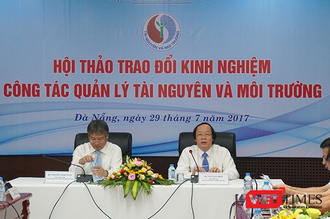 Hội thảo do Thứ trưởng Bộ TNMT Võ Tuấn Nhân và Phó Chủ tịch UBND TP Đà Nẵng Nguyễn Ngọc Tuấn chủ trì, cùng sự tham dự của đại diện lãnh đạo Bộ và các cơ quan, đơn vị thuộc Bộ TNMT; đại diện lãnh đạo UBND và Sở TN&MT các tỉnh thành từ Đà Nẵng đến Bình Thuận.