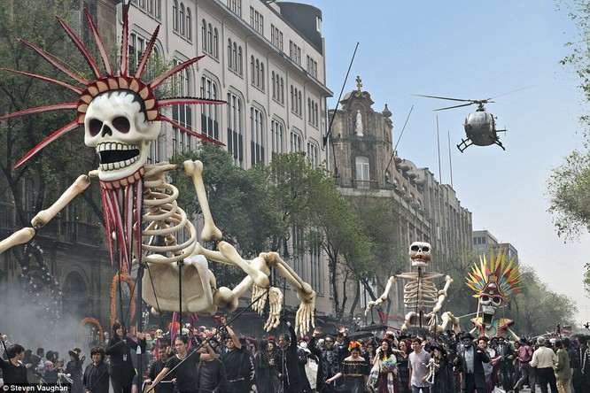 Cảnh quay Lễ hội tử thần tại Mexico City