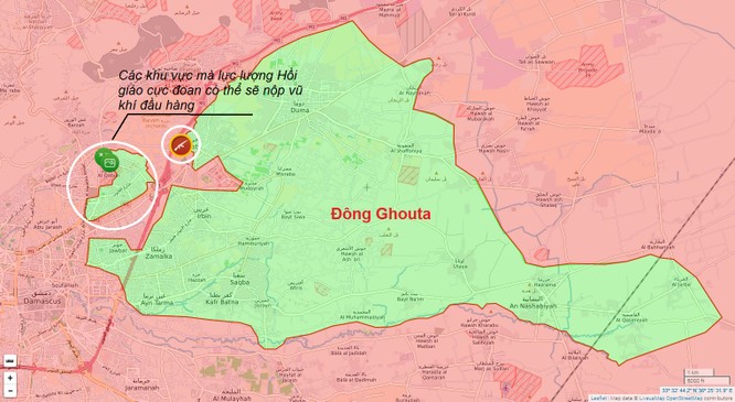 Chiến sự Syria: Phiến quân cố thủ hai quận ngoại ô Damascus khả năng sớm đầu hàng ảnh 1