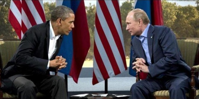 Tổng thống Mỹ Barack Obama và Tổng thống Nga Vladimir Putin. Ảnh: Cankao