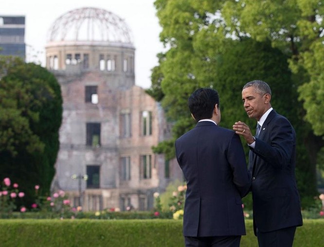 Tháng 5/2016, Tổng thống Mỹ Barack Obama thăm Hiroshima. Ảnh: ABC News