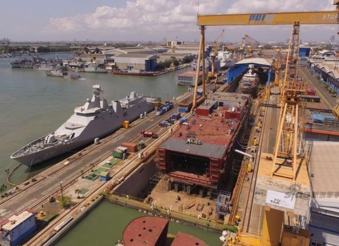 Indonesia đang chế tạo tàu đổ bộ thứ hai cho Philippines. Ảnh: Sina