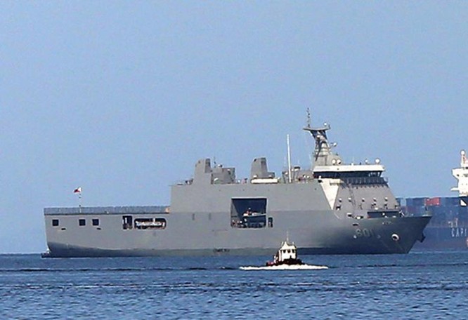 Tàu vận tải chiến lược BRP Tarlac Philippines, do Indonesia chế tạo. Ảnh: Philippine Star
