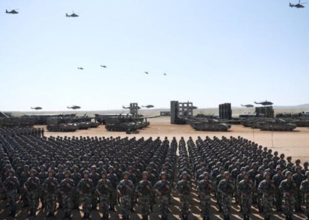 12.000 binh sĩ quân đội Trung Quốc tham gia Lễ duyệt binh. Ảnh: Tân Hoa xã