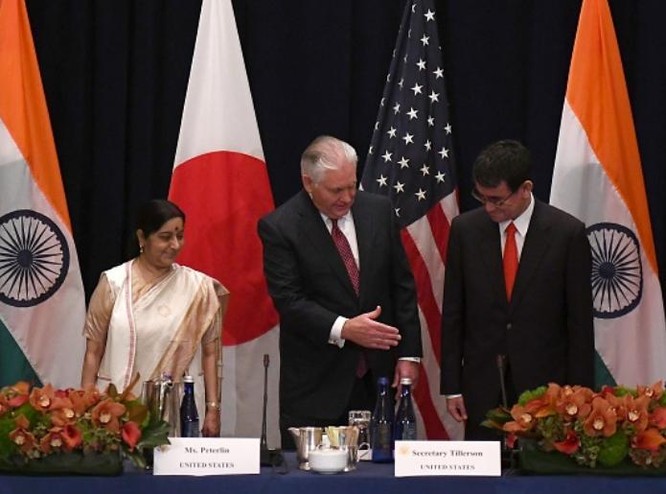 Mỹ, Nhật Bản và Ấn Độ tăng cường hợp tác an ninh biển. Ảnh: GG2.