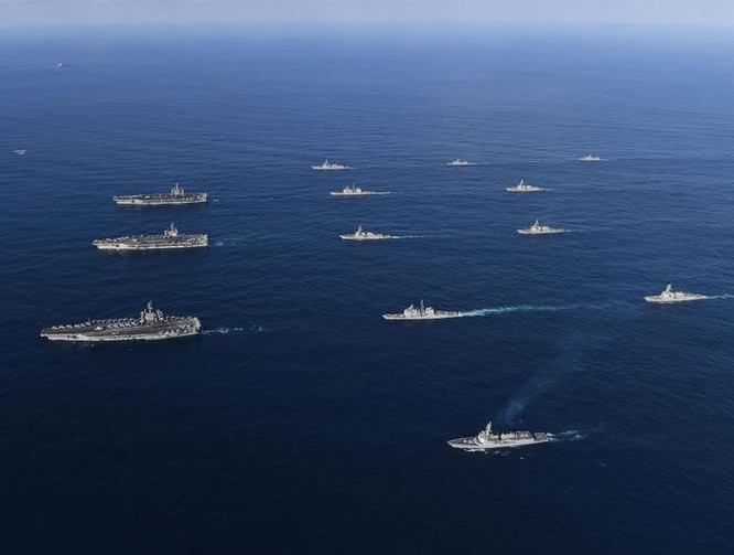 Ba cụm tấn công tàu sân bay Mỹ. Ảnh: Getty Images.
