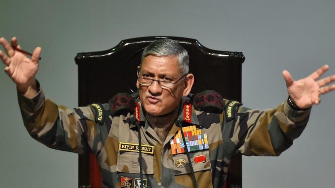 Tham mưu trưởng lục quân Ấn Độ Bipin Rawat. Ảnh: Hindustan Times.