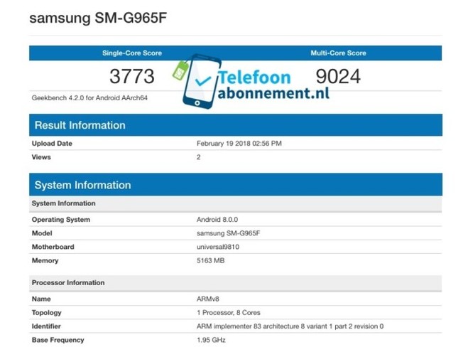 Galaxy S9+ đạt điểm hiệu năng kỉ lục trên Geekbench - Ảnh 2