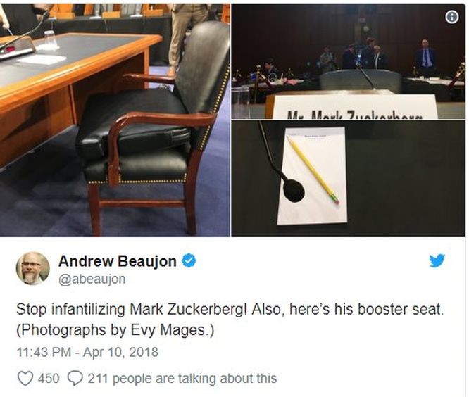 Cư dân mạng 'chế' ảnh gây cười về cuộc điều trần của Mark Zuckerberg trước Quốc hội ảnh 1