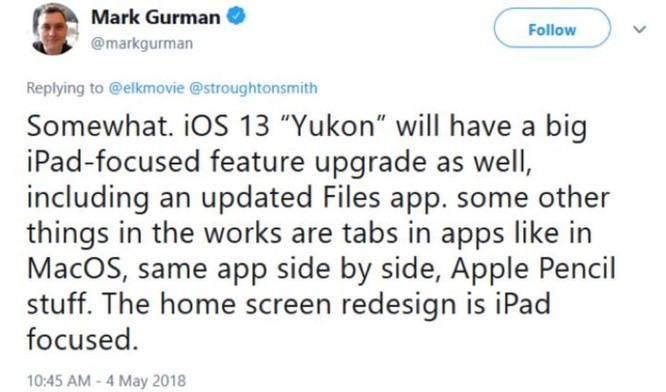 iOS 13 ra mắt năm 2019 sẽ tập trung vào iPad, thiết kế lại màn hình chính? ảnh 2