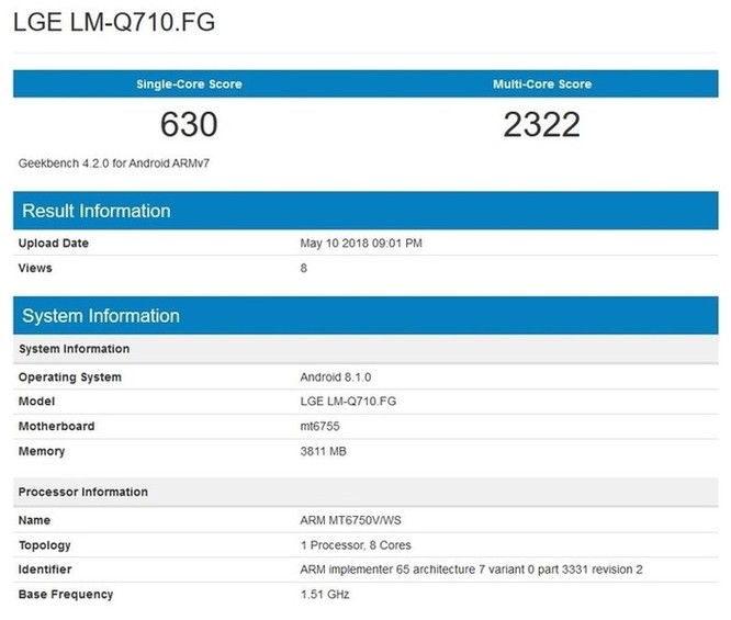Lộ cấu hình LG Q7: Bản rút gọn của G7, dùng chip MediaTek, 4GB RAM ảnh 2