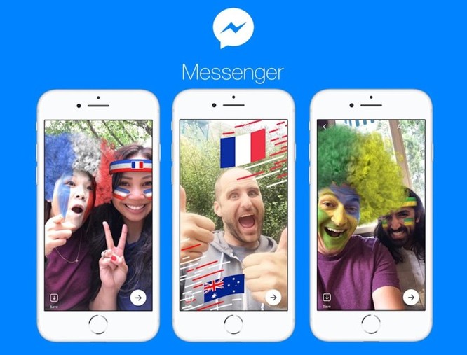 Facebook Messenger bổ sung cờ, khung ảnh, game World Cup ảnh 1