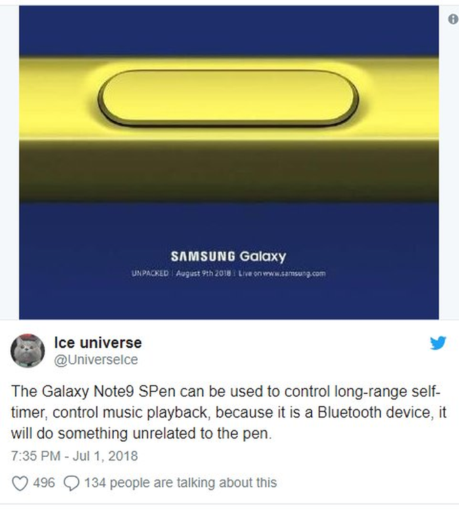 Tất tần tất các thông tin về Galaxy Note 9: ngày ra mắt, bút S-Pen, FaceID và giá khoảng 1000 USD? ảnh 4