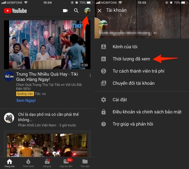 Làm thế nào để xem thời gian sử dụng YouTube? ảnh 1
