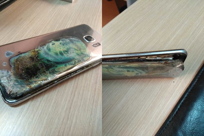 Samsung Galaxy S7 Edge bất ngờ phát nổ ảnh 1