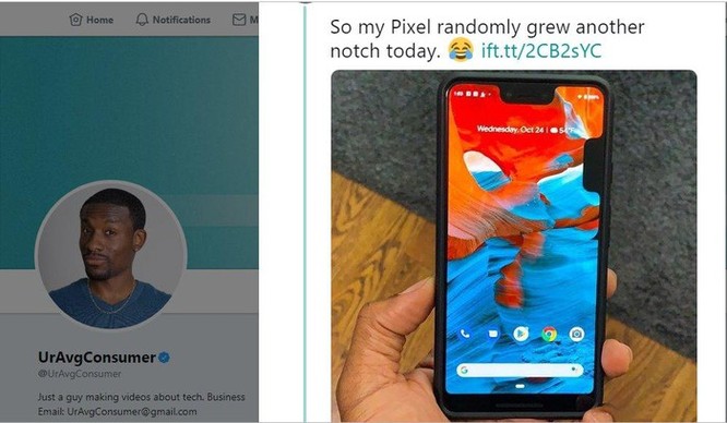 Pixel 3 XL bị lỗi phần mềm 'mọc' thêm tai thỏ ở cạnh bên màn hình ảnh 3