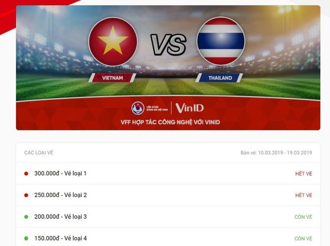 Vé xem trận U23 Việt Nam - Thái Lan cháy hàng khi vừa mở bán ảnh 1