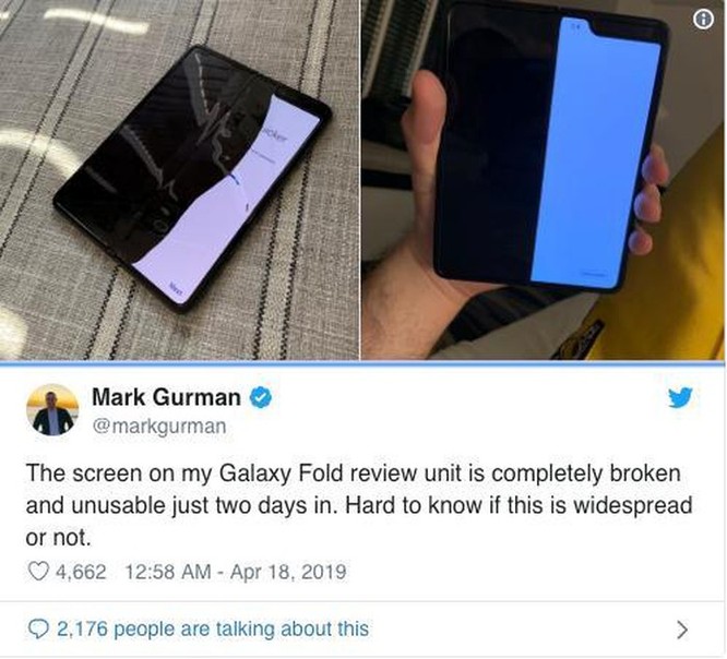 Điện thoại gấp có giá 2000 USD của Samsung dễ bị hỏng, vỡ ảnh 2