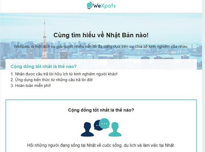 WeXpats - trang web hỗ trợ người Việt quan tâm tới Nhật Bản ảnh 1
