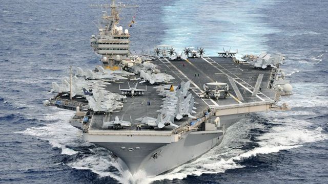Cụm tác chiến tàu sân bay Mỹ cũng đang tập trận với quân đội Hàn Quốc