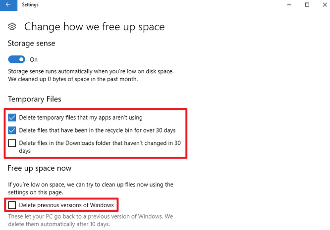Tự động xóa file trong thư mục Downloads và Recycle Bin sau 30 ngày trên Windows 10 ảnh 2