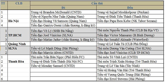 V.League 2019: Điểm danh kẻ đi, người đến ảnh 2