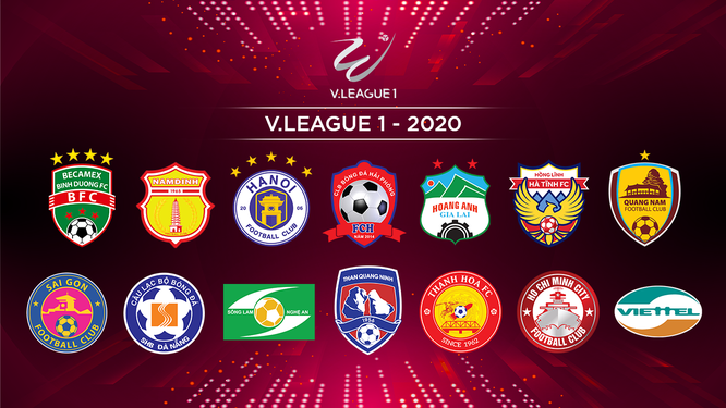 14 đội tham dự V.League 2020. Ảnh VPF