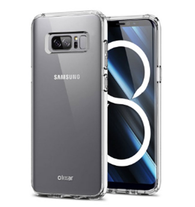 Ốp lưng Note 8 hé lộ màn hình lớn, máy quét vân tay ở mặt lưng ảnh 2