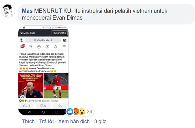 Thất vọng vì thua đậm, người hâm mộ Indonesia cáo buộc Việt Nam có “chiến thuật bẩn” để giành huy chương vàng bóng đá SEA Games ảnh 1