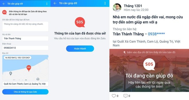 Zalo bổ sung tính năng tìm trợ giúp khẩn cấp trong bão lũ ảnh 1