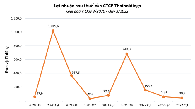 Thaiholdings báo lãi quý 3/2022 giảm 49% so với cùng kỳ năm trước ảnh 1