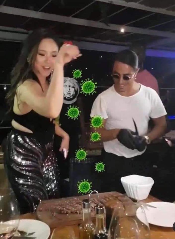 Tấm ảnh đã bị chế từ rắc muối thành rắc virus 