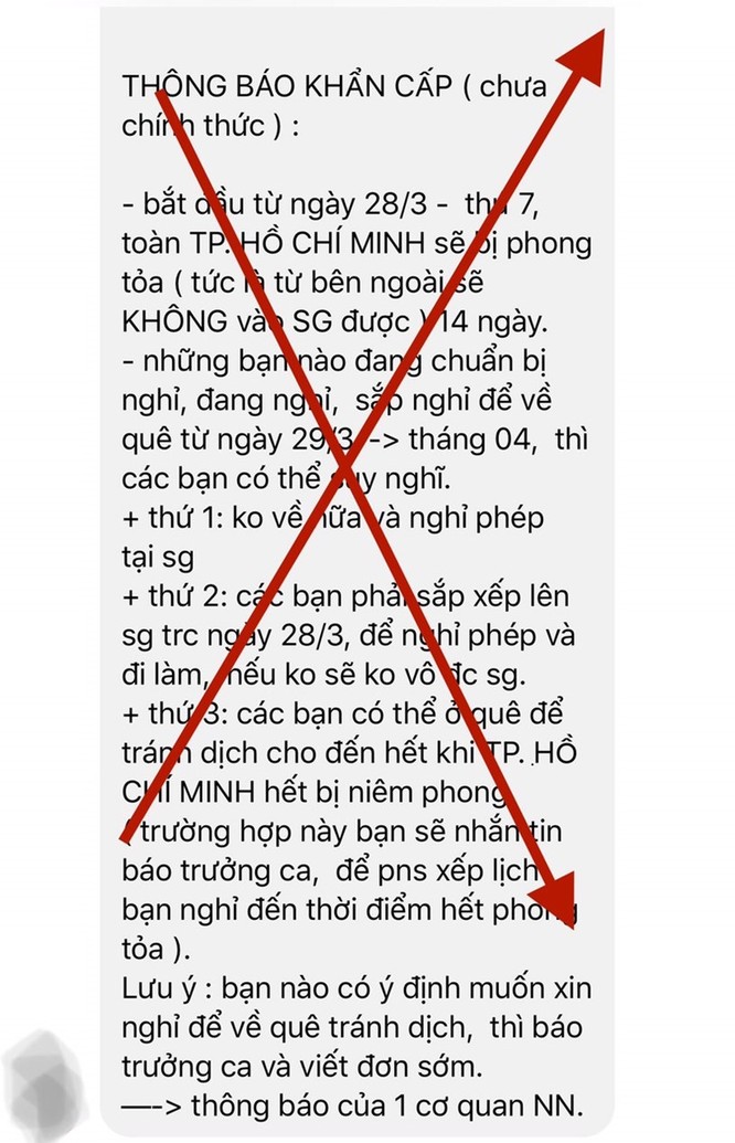 Người dân hoang mang vì tin đồn phong tỏa TP.HCM từ 28/3 ảnh 1