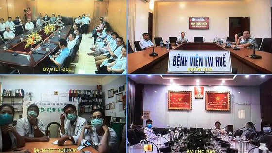 Hội chẩn 3 miền về điều trị bệnh nhân 91 được tổ chức ngày 10/5 (Ảnh: TTKT) 