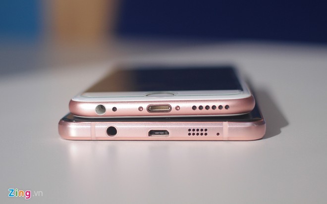 Galaxy A7 2016 so màu vàng hồng với iPhone 6S ảnh 8
