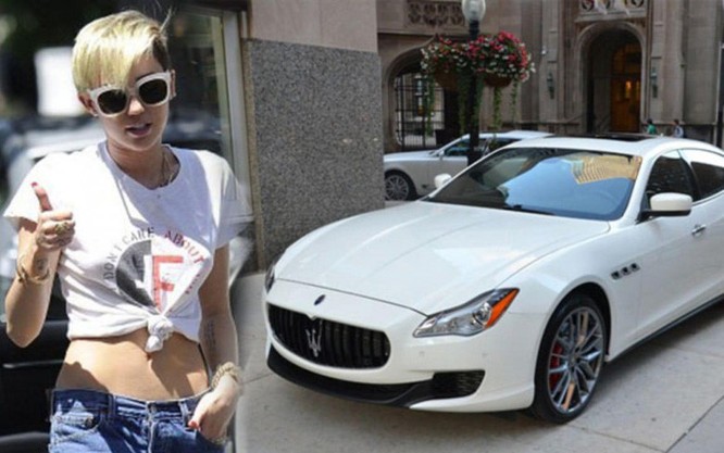 Ngôi sao truyền hình Miley Cyrus dùng xe Maserati Quattroporte trị giá 100.000 USD