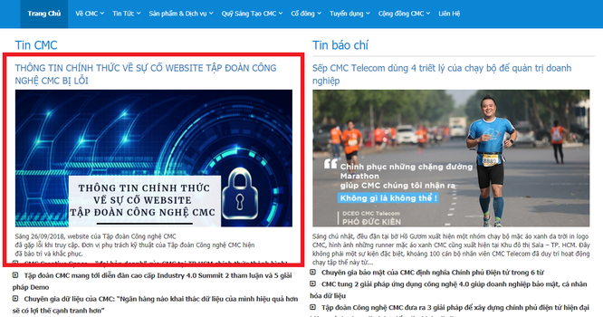 Thực hư chuyện website Tập đoàn Công nghệ CMC bị hacker tấn công ảnh 3