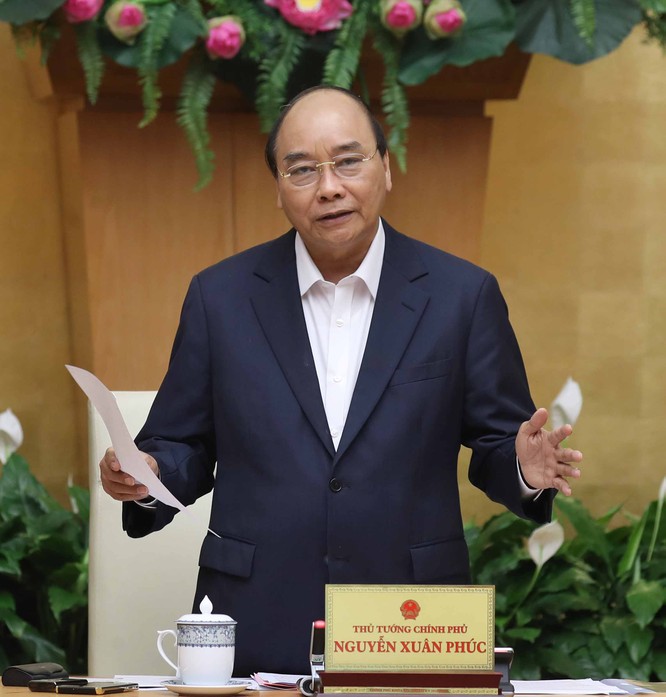 Thủ tướng Nguyễn Xuân Phúc phát biểu tại cuộc làm việc. Ảnh: VGP.