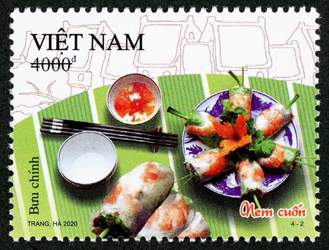 Phở gà, nem cuốn, bún thang, bún chả Hà Nội lên tem ảnh 2