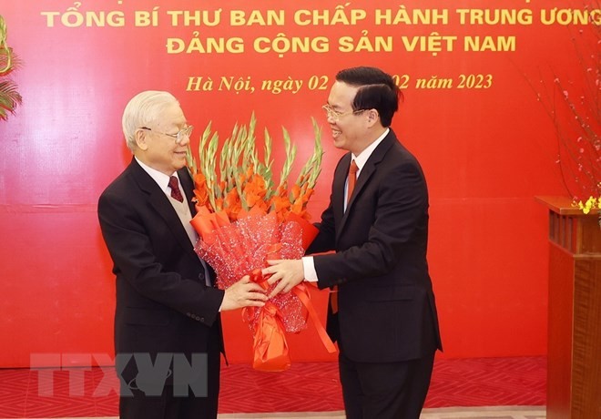 Lễ trao Huy hiệu 55 năm tuổi Đảng tặng Tổng Bí thư Nguyễn Phú Trọng ảnh 6