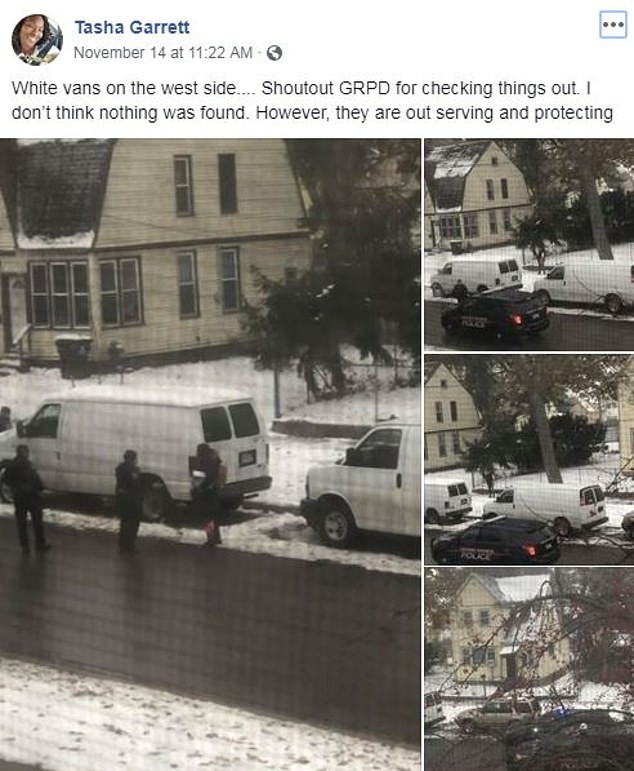 Một bài viết trên Facebook đưa cảnh báo về xe tải trắng (Ảnh: Dailymail)