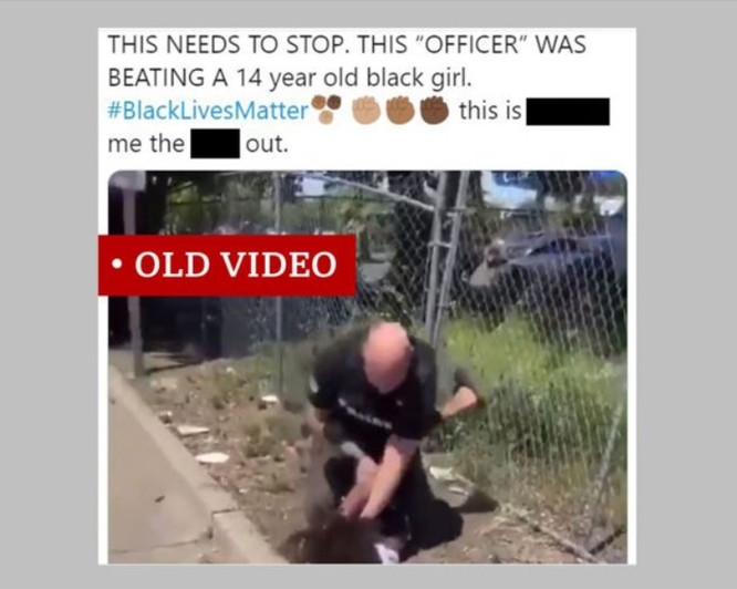Đoạn video có cảnh một thiếu niên bị cảnh sát bắt giữ một cách bạo lực thực ra có từ hồi tháng 4, và ở bang California (Ảnh: BBC)