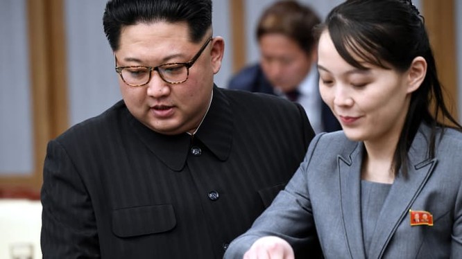 Ông Kim Jong-un và bà Kim Yo Jong trong hội nghị thượng đỉnh liên Triều (Ảnh: CNBC)