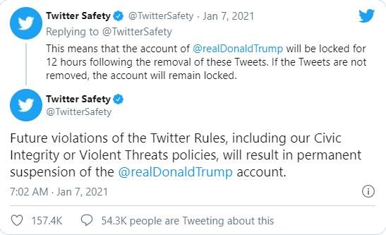 TT Trump bị khóa tài khoản Twitter, Ivanka gọi người biểu tình là "yêu nước" ảnh 1