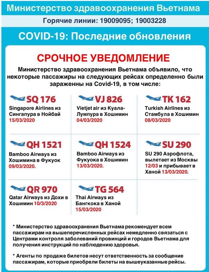 Bộ Y tế thông báo 8 chuyến bay có hành khách mắc COVID-19 bằng 9 thứ tiếng ảnh 6