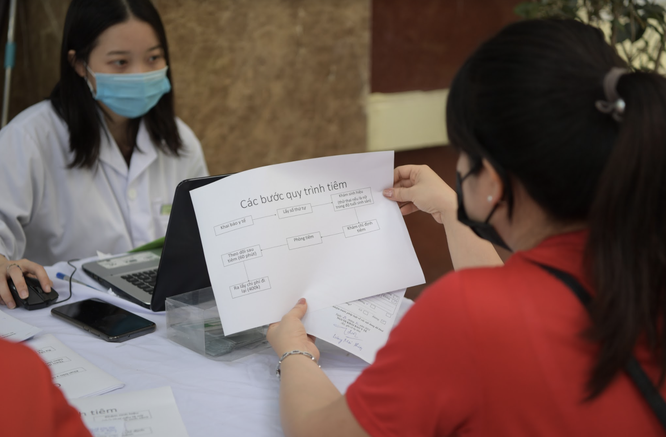 Ảnh: 35 người đầu tiên ở Hà Nội tiêm vaccine phòng COVID-19 giai đoạn II ảnh 3