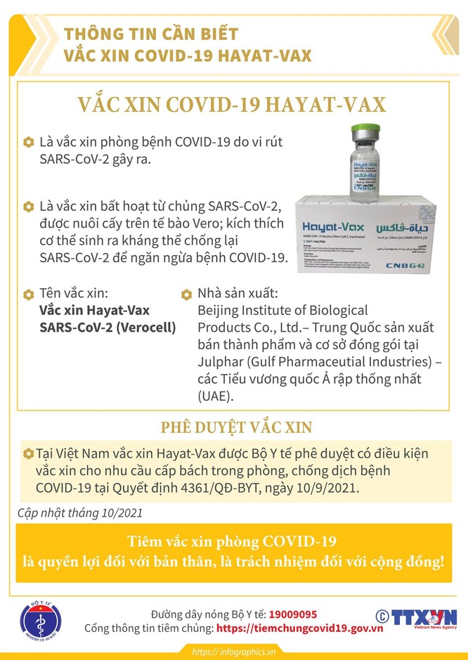 Người dân cần lưu ý điều gì trước khi tiêm vaccine COVID-19 Hayat-Vax, Verocell và Abdala? ảnh 1