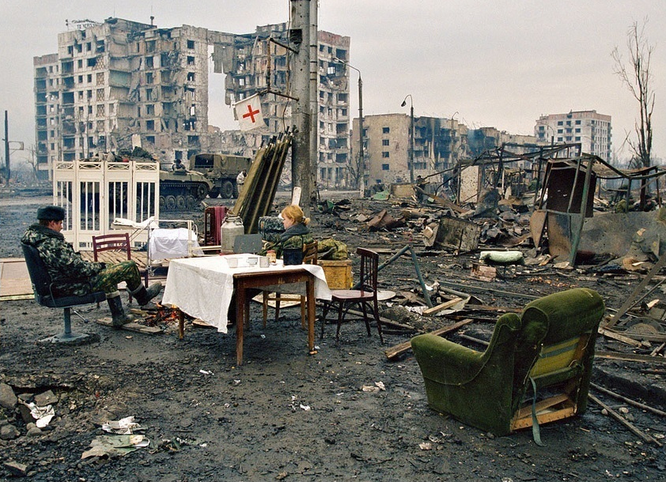 Thành phố Grozny trong Cuộc chiến Chechnya lần 2.