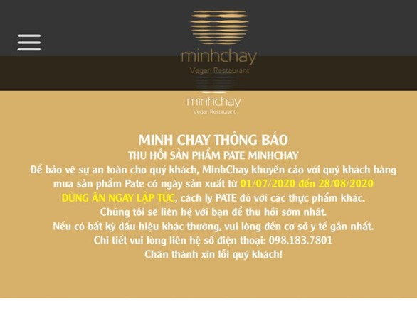 Hơn 20.000 hộp pate Minh Chay đã được bán ra thị trường toàn quốc ảnh 1