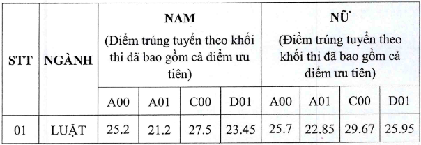 Câp nhật điểm chuẩn trường Đại học Kiểm sát Hà Nội năm 2020 ảnh 1